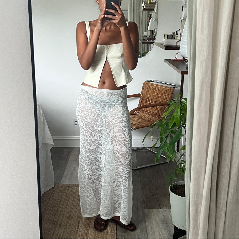 Partimento lace skirt